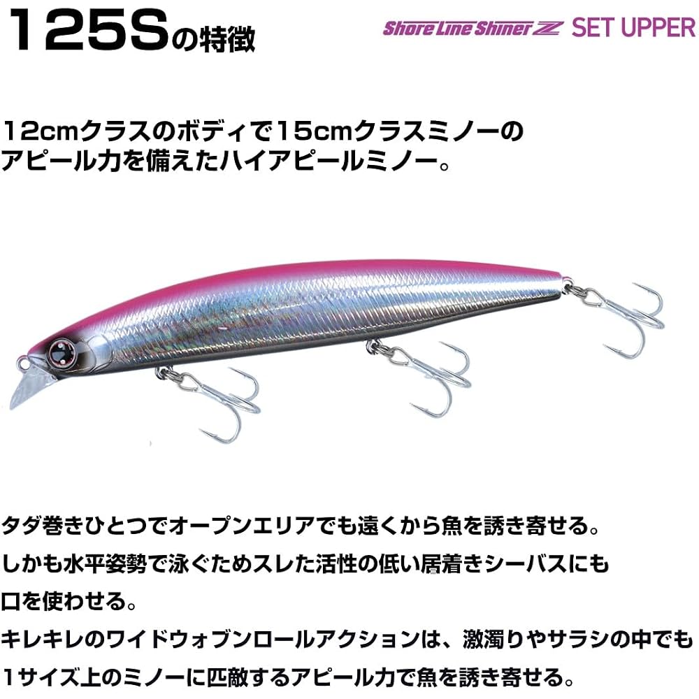 Daiwa Shoreline Shiner Z Set Upper 125S Gold Rainbow Fishing Lure
