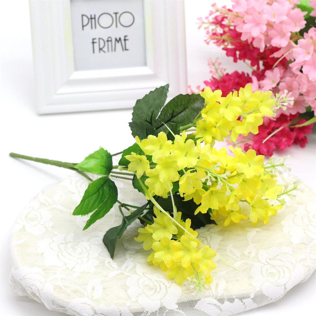 1/3 Bundle Outdoor Artificial Flowers No Fade Fake Violet Flowers for Home Outdoor Garden Patio Window Wedding Decoration