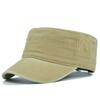 High Quality Men's Military Cap In Khaki Spring Washed Cotton Fashionable Summer Sun Hat