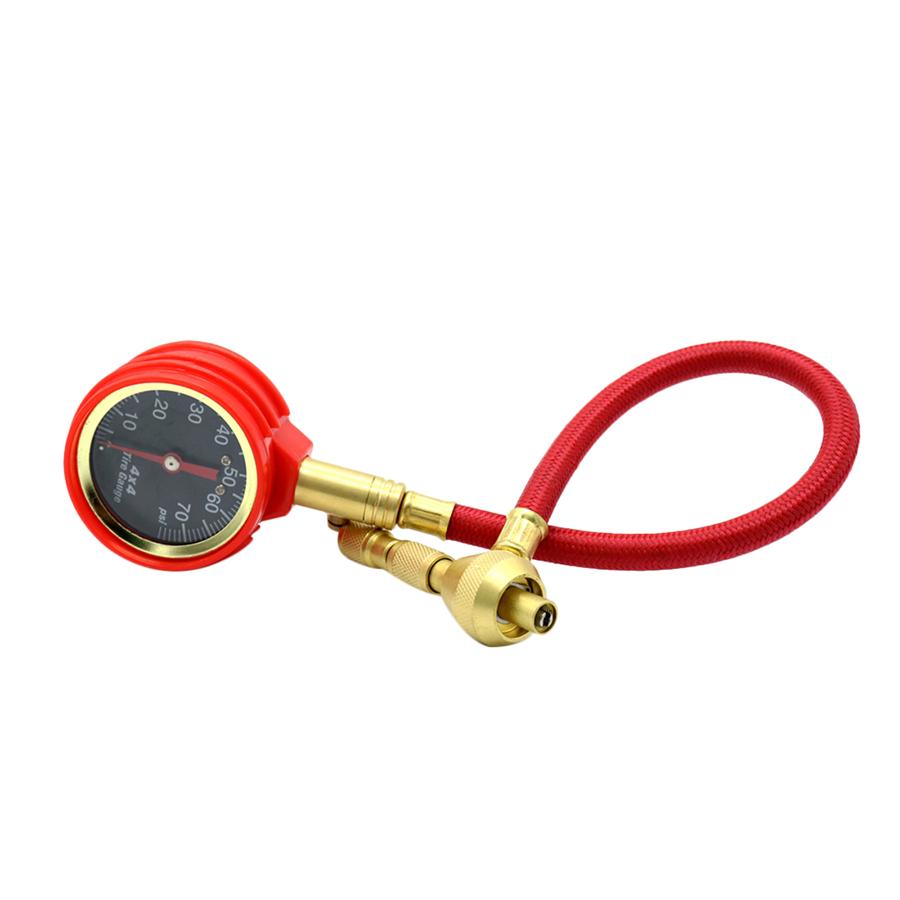 0-75PSI Tyre Deflator Rapid Tire Air Pressure Gauge Pointer Type Dial Valve Tool
