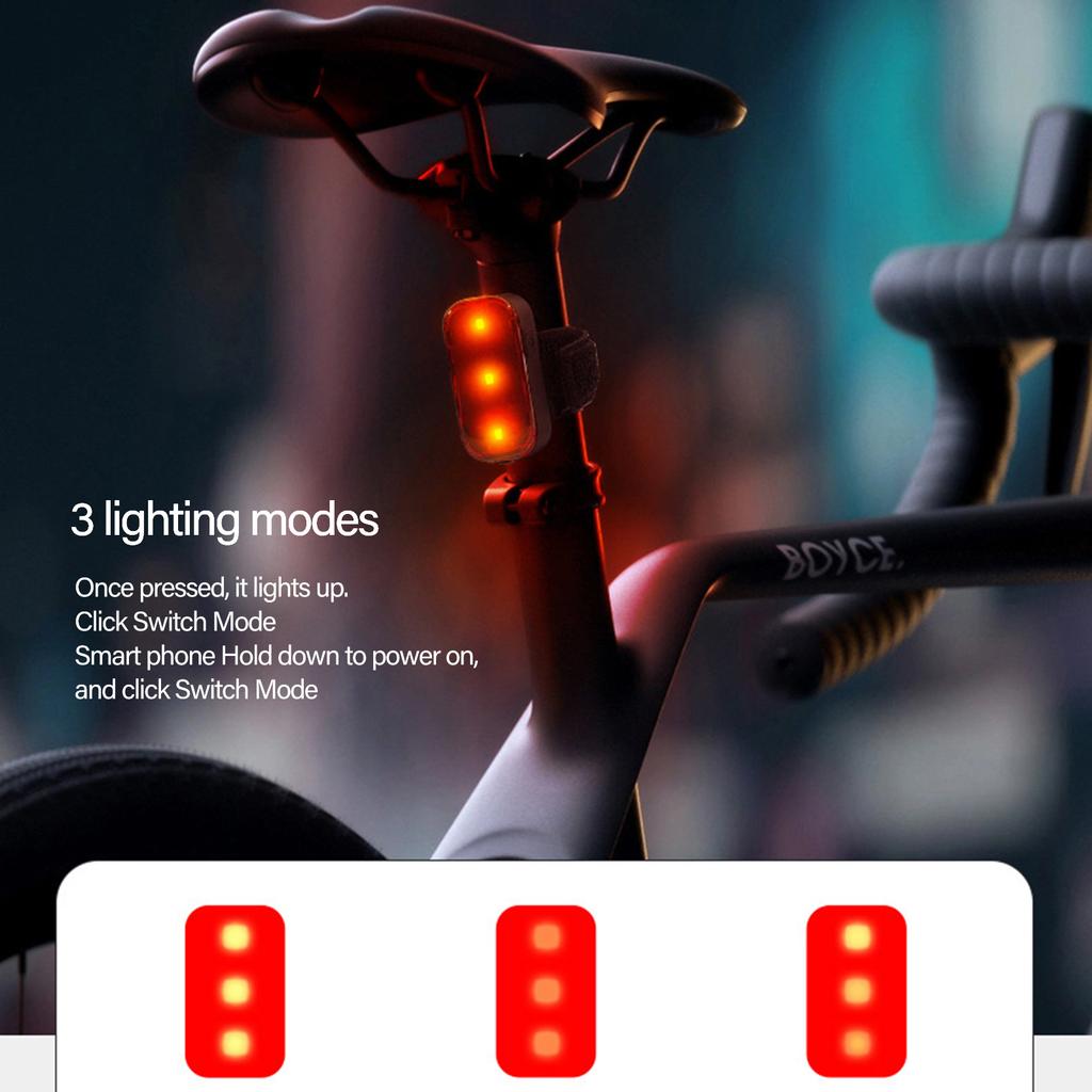 Road Bike Tail Light Waterproofs Bicycles Back Light Safety Taillight Brake Sensing Bike Rear Light Helmet Bag Taillight