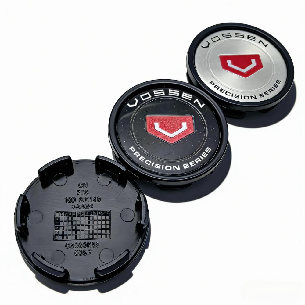 4pcs VOSSEN  Logo Emblem Car Wheel Center Caps O.D 58MM Clips 53MM Wheels Hub Cap Rim Hubcaps Dust Cover Replace Car Accessories