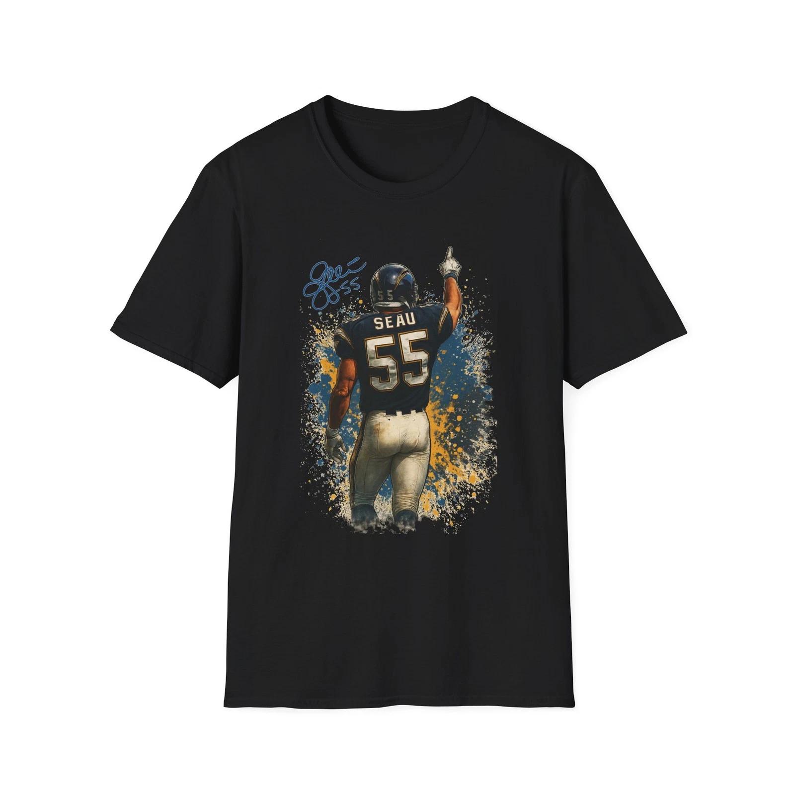 Винтажная футболка San Diego Chargers с изображением Jr. Seau, Ретро-футболка San Diego, XXXXL