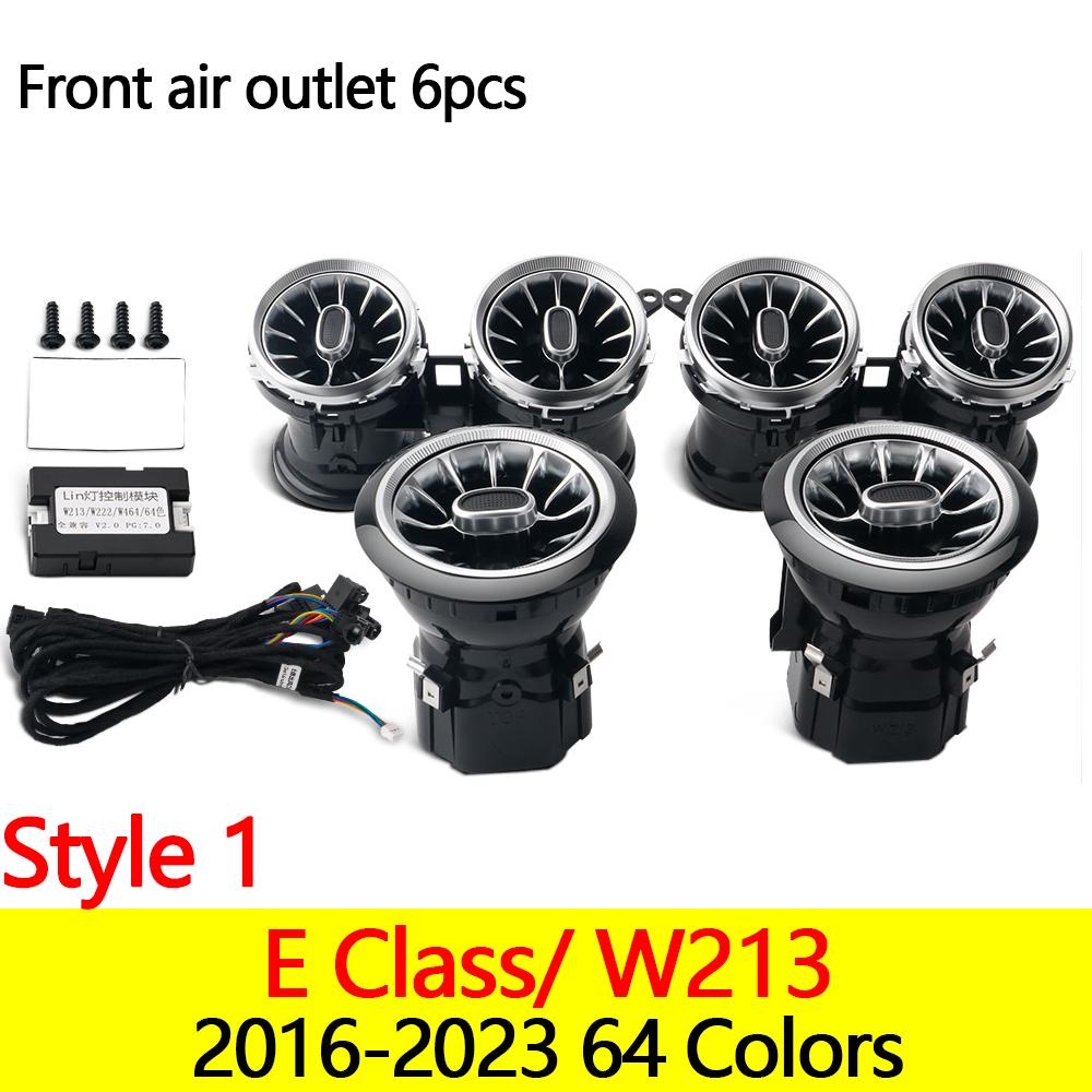 Air Conditioner Turbine Nozzle For Mercedes Benz W213 Ambient Light Air Vent 4D Rotating Tweeter Speaker Midrange Speaker Cover