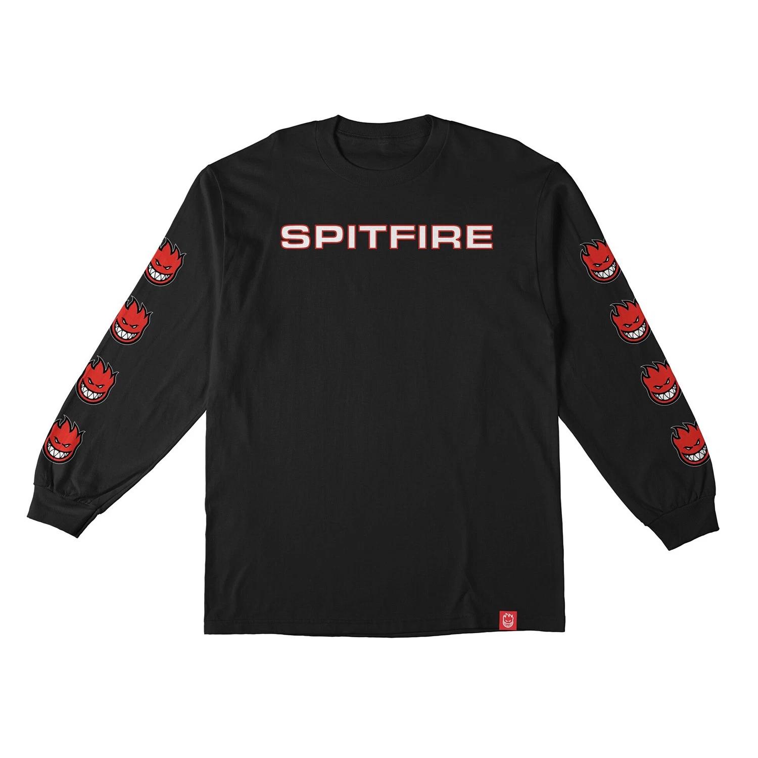 Футболка с длинным рукавом Spitfire Wheels Classic 87 Bighead Fill Sleeve Черный/Красный/Белый S