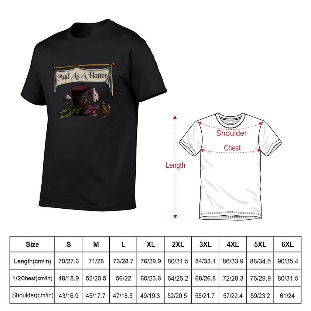 Mad As A Hatter TShirt Quick Drying Plain Shirts Graphic Tees Clothes for Men