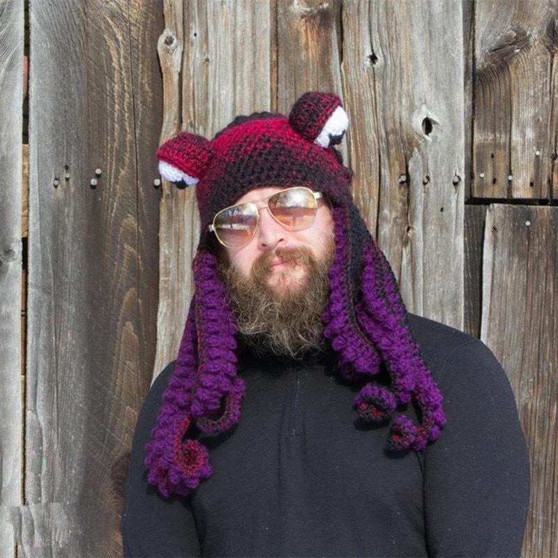 Cross-Border Adult Party Prank Crochet Octopus Hat