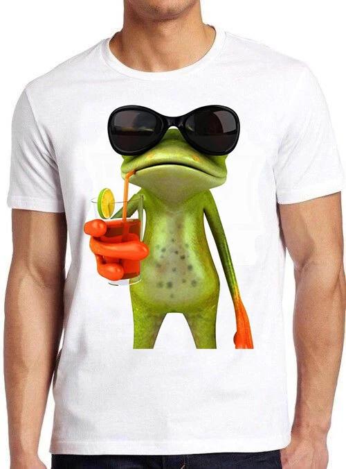 Frog Funny Cocktail Hipster Top Cool Gift Tee T Shirt 516 XL