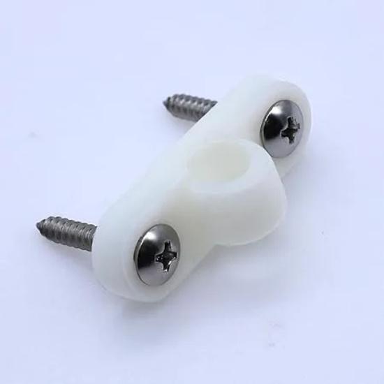 10 Set Horizontal Plastic Wall Eyes Set With Screws Mounting Axes For Tent Roof Rod Universal RV Caravan Sunshade Accessories