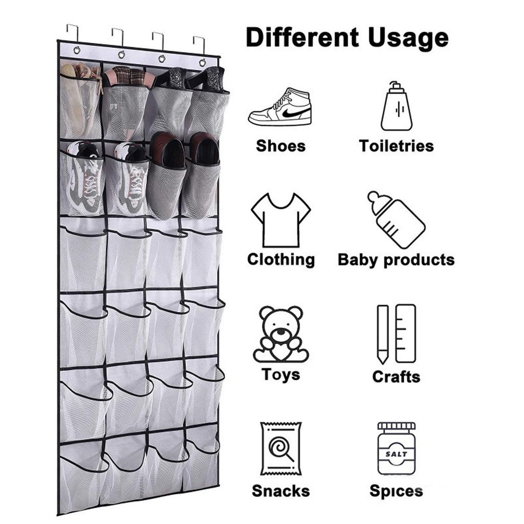 28/24/14 Grids Shoes Storage Rack Wall Mounted Underwear Bra Organizer Bags Door Back Sundries Display Holder Hanger