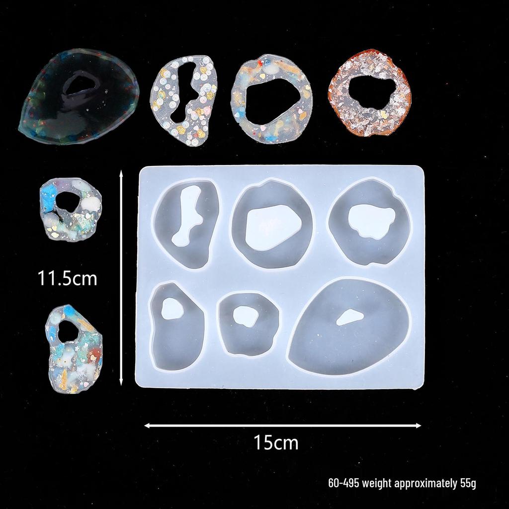 DIY Geometric Silicone Mold for Round, Oval, and Earring Pendants