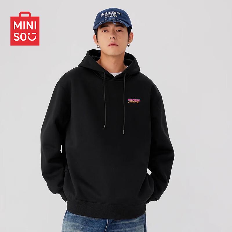 MINISO Men's Heavyweight Casual Hooded Sweatshirt