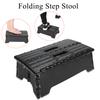 Portable Folding Step Stool Black Step Ladder for Elderly Pregnant Bathroom Travel Use
