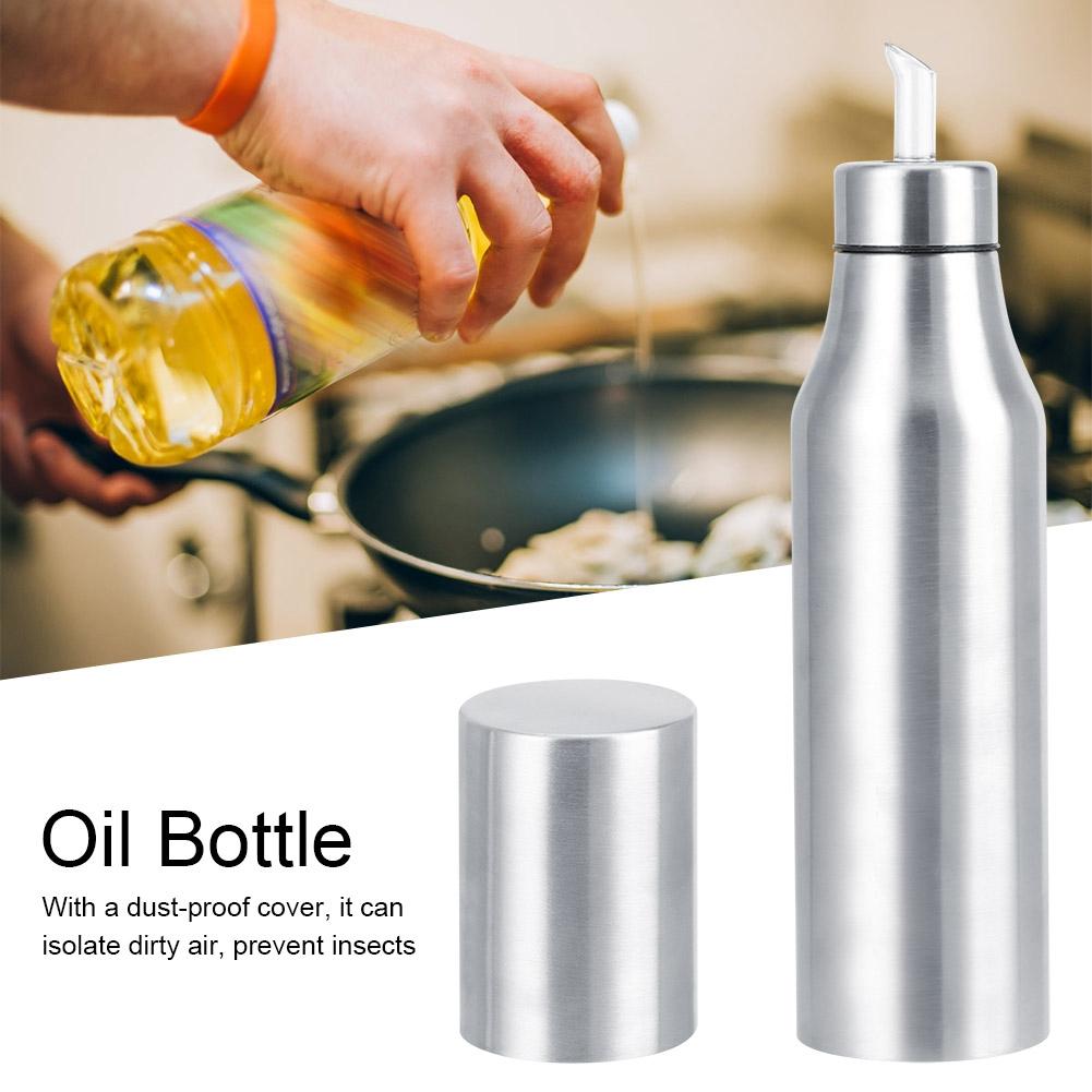 Acciaio Inossidabile 304 Antipolvere A Prova di Perdite Olio Aceto Bottiglia Dispenser Vaso Strumenti da Cucina(Taglia L 1000ml )