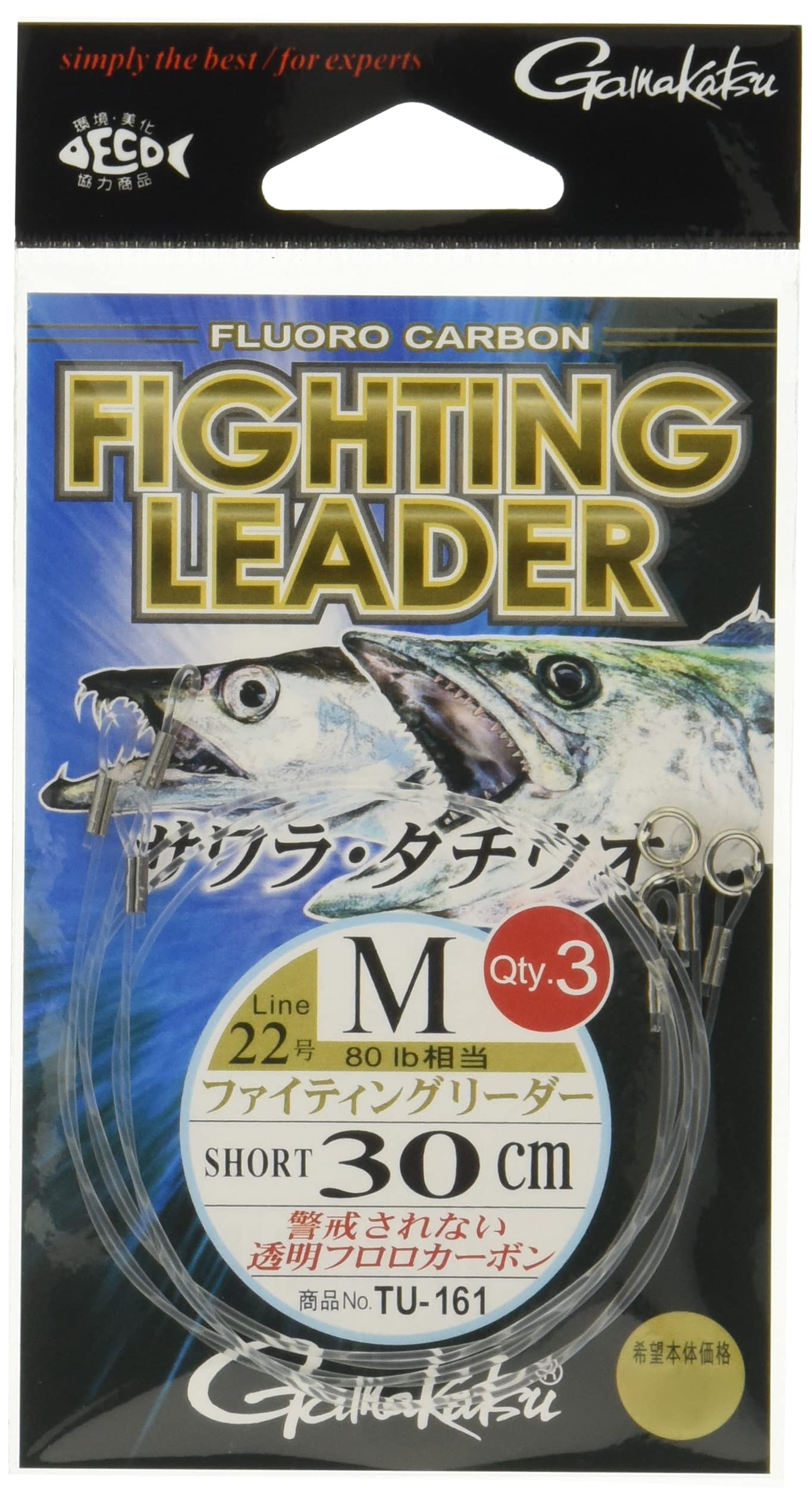 

Gamakatsu Fighting Leader Short Fluorocarbon 30cm M (22) Clear TU161 42297