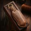 The Retro Key Cover Is Suitable For Xiaopeng X9 Key Bag, Xiaopeng X9 Car Handmade Leather Remote Control Protection Bag Buckle.