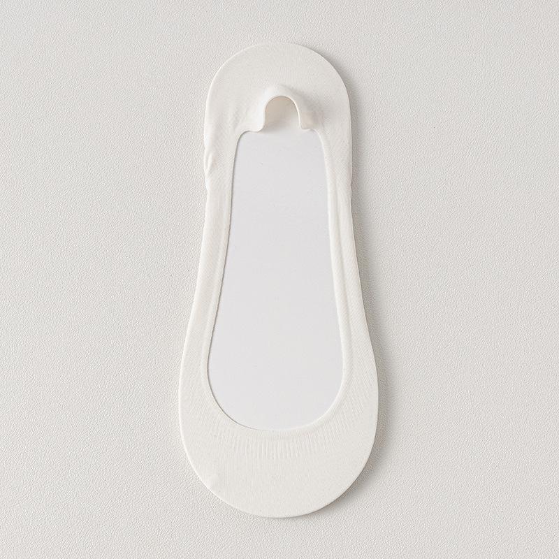 Summer Ultra-thin Breathable Sock Slippers Solid Color Ice Silk Low Cut Boat Socks Silicone Anti-slip Invisible No Show Socks