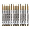 12Pcs Marking Pen Permanent Marker Greeting Cards Album Scrapbook   Writing Drawing (Golden)
