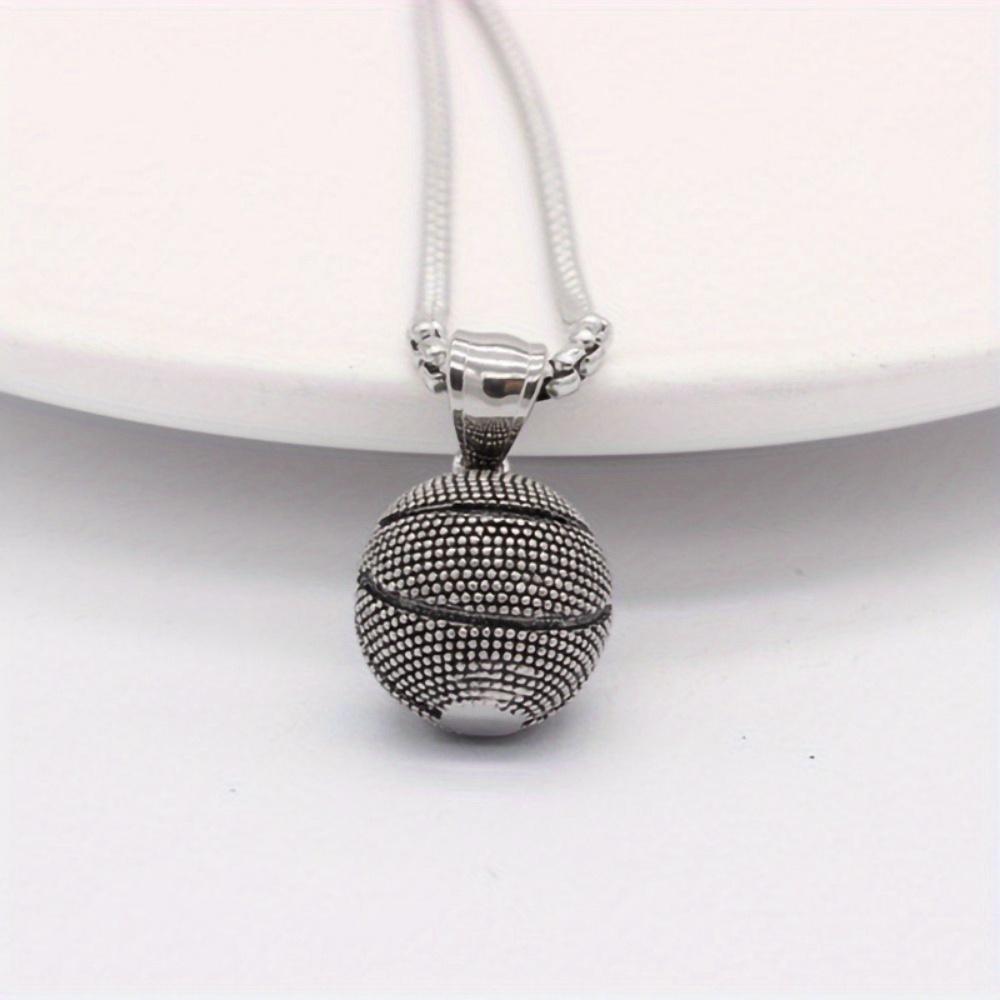 Basketball Shape Pendant Necklace Sports Style For Men Necklace