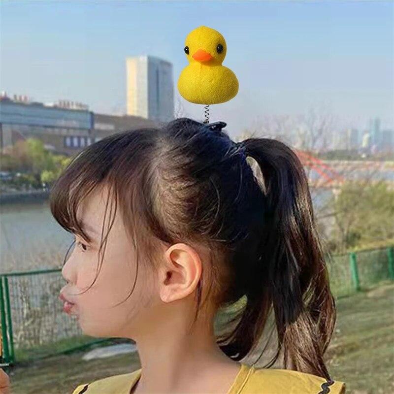 1/10PCS Little Yellow Duck Hairpin Side Clips Women Girls Cute Little Dog Chicken Rabbit Hair Clip Headwear Hair Accessories