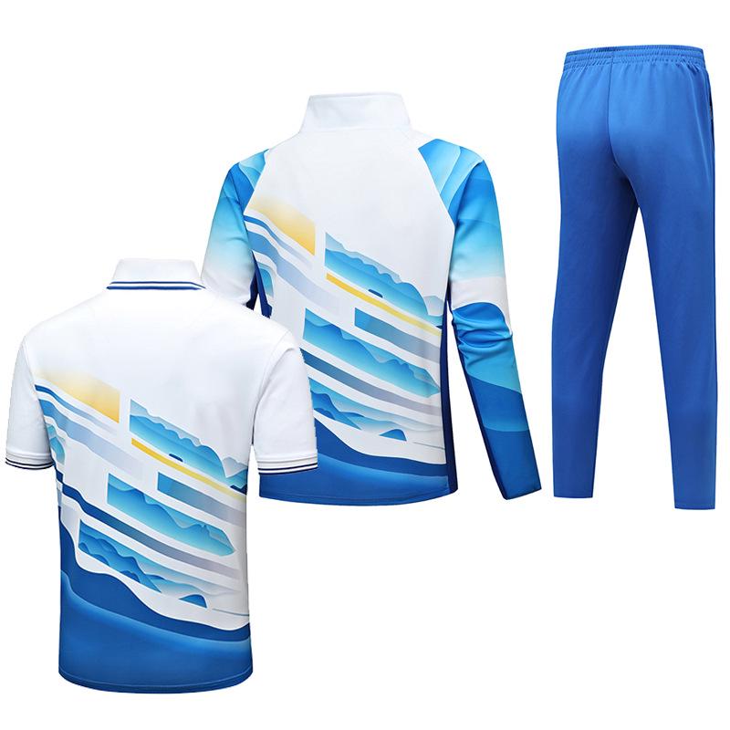 Unisex Chinese Sports Uniform Set: Three-Piece Training and Classwear for Students