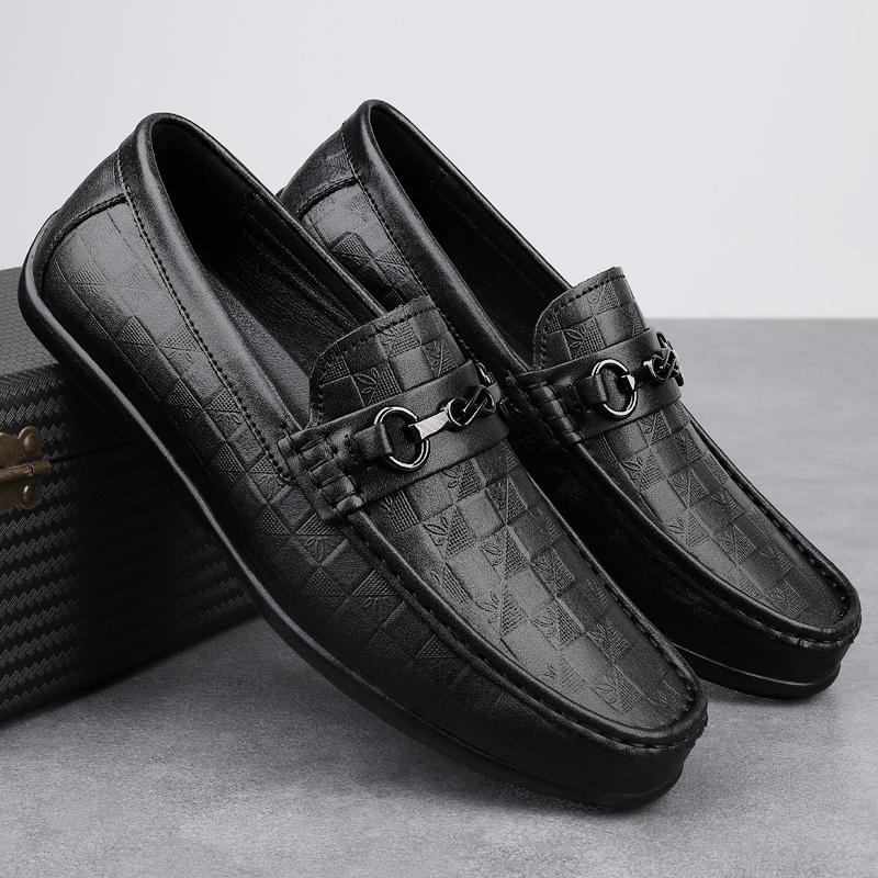 Fashion New Fashion Genuine Leather Mens Casual Shoes Breathable Comfort Loafers Slip-on Mens Driving Shoes Luxury Lazy Shoes Moccasins