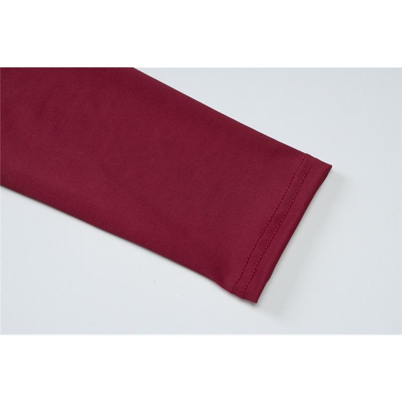 Vestido Tooxika de primavera y otoño para mujer, sexy, sin espalda, plisado, ajustado, con cuello redondo y manga larga