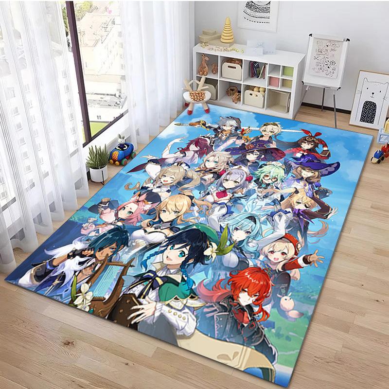Genshin Impact Home carpet Office Decorative Carpet For Living Room Bedroom Door Mat Floor Rug Computer Chair Area Rug