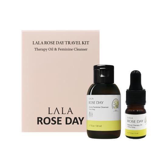 Choose 1 of 3 Lala Rose Day Travel Kits (feminine cleanser 50ml, Natural Therapy inner perfume 5ml)
