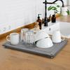 Drain Mat for Kitchen Counter 15.7" X 11.8" Large Dish Drying Mat Diatomaceous Earth Mat for Kitchen Sink Organizing