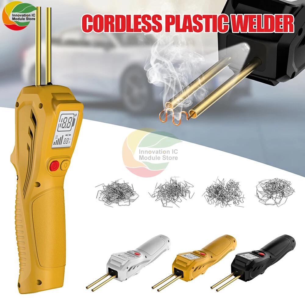 111W Handheld Wireless Plastic Welding Machine USB Rechargeable Welding Gun Hot Stapler Welder Repair Tool Kits for Car Bumper