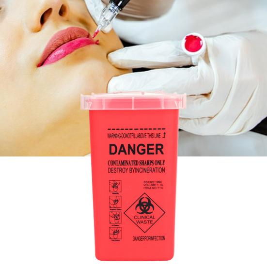 Sharps Waste Bin Multifunctional Storage Professional Safe Tattoo Supplies Sharps Disposal Container Salon Accessories