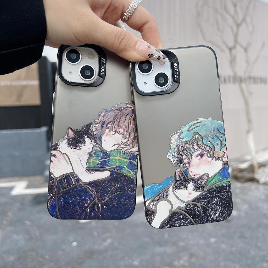 Laser Boy Hund Silikonhülle für Xiaomi Redmi Note 12 11 Samsung A54 A24 A14 Oppo A78 A58 A38 Tecno Spark 10 30C Funda Bemalte Hülle Weiche TPU Stoßstange