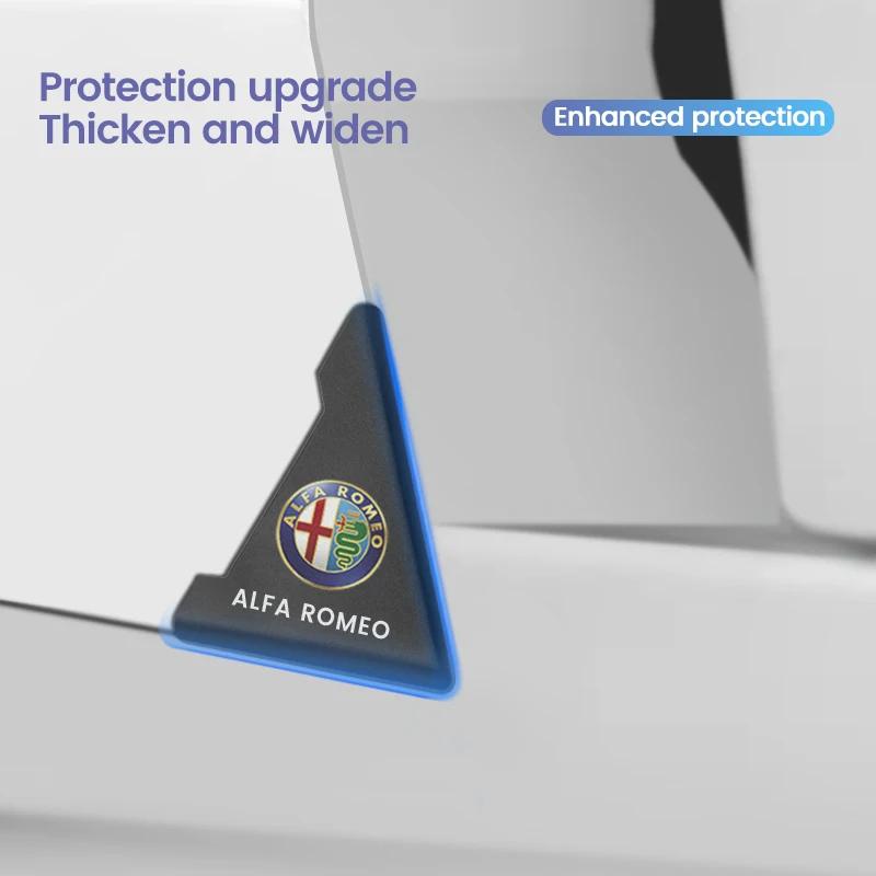 Hub Caps 2Pcs Silicone Car Door Corner Cover Auto Anti-collision Protection Sticker For Alfa Romeo Giulietta Mito Giulia Stelvio zw2