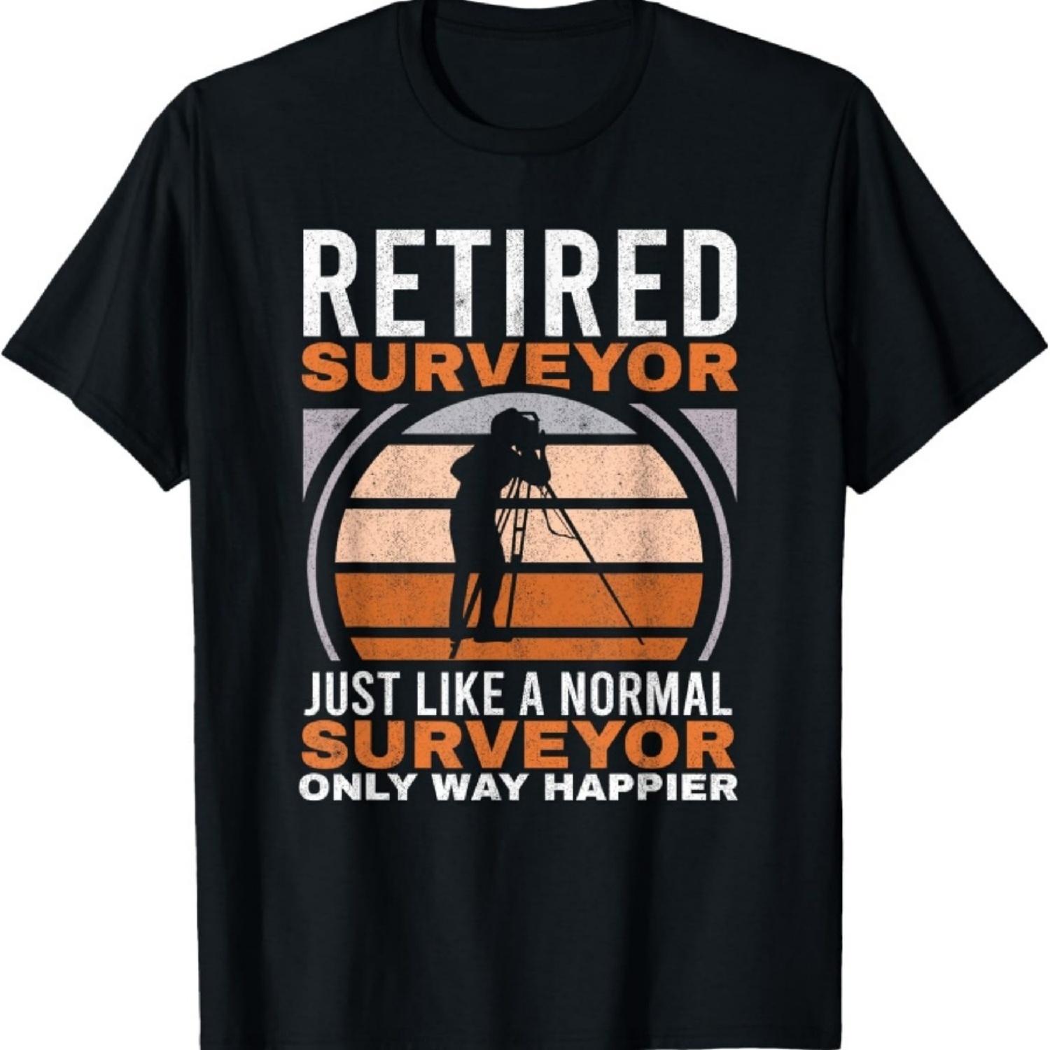 Штатив геодезиста на пенсии Геодезия Дедушка Геодезист Футболка S