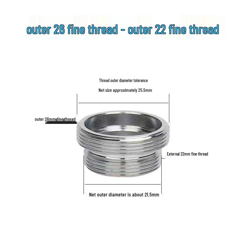 Faucet Adapter & Water Purifier Connector: M22 To 4-Point Coarse Thread Aerator