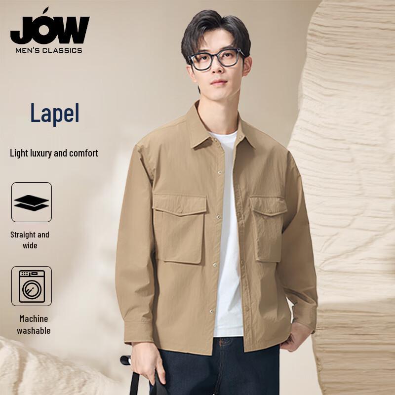 

QiaoWo Men s Multi-Pocket Workwear Jacket L