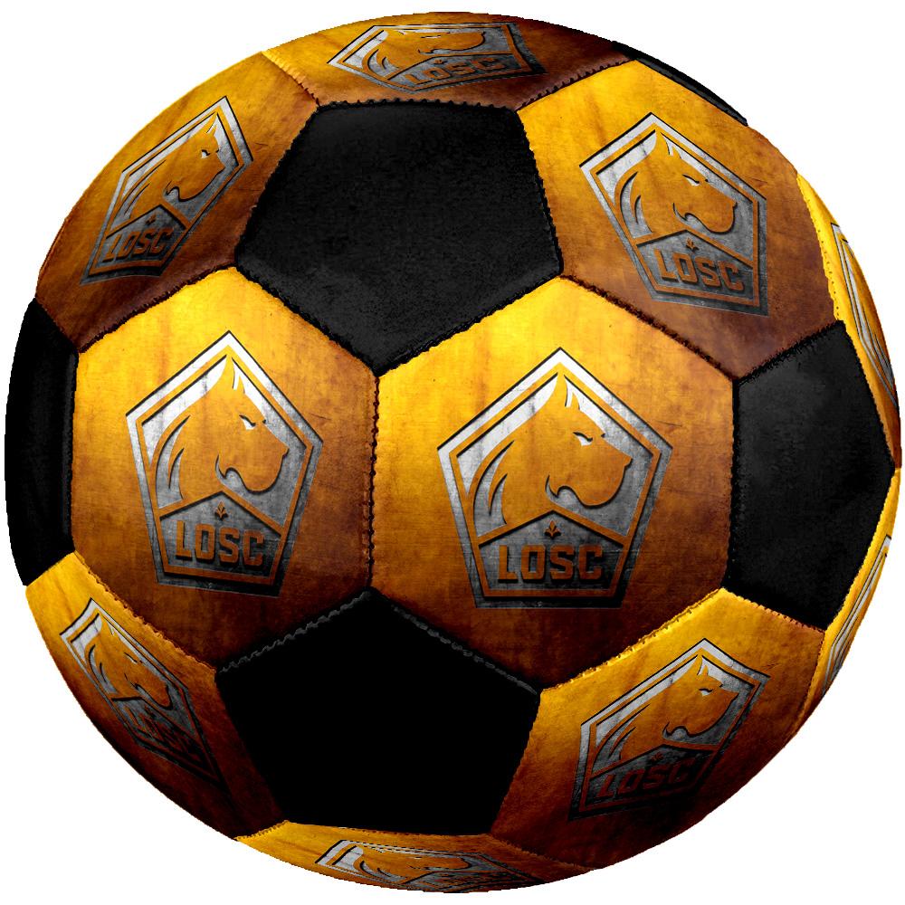 LOSC Lille Soccer Ball Colorful All Ages Machine Stitched PVC Competition Ready Durable High-Bounce.SIZE5