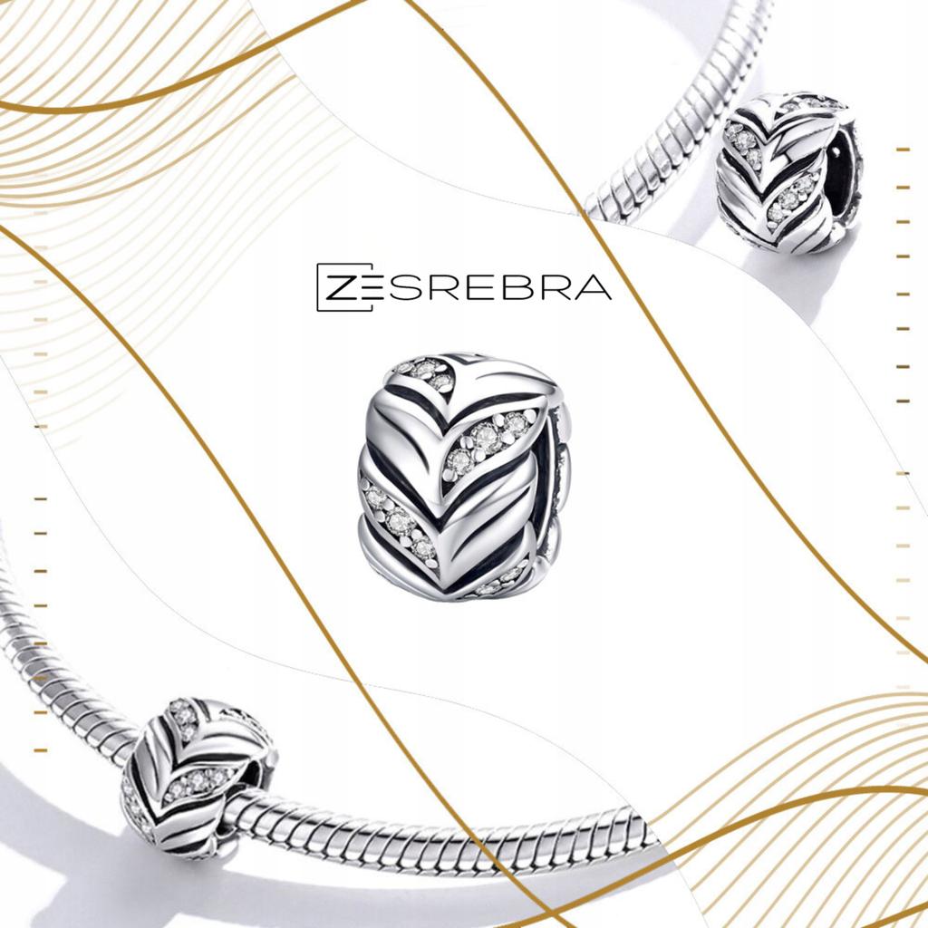 Charms Pattern Zircons 925 Bead Charms Tread Pendant
