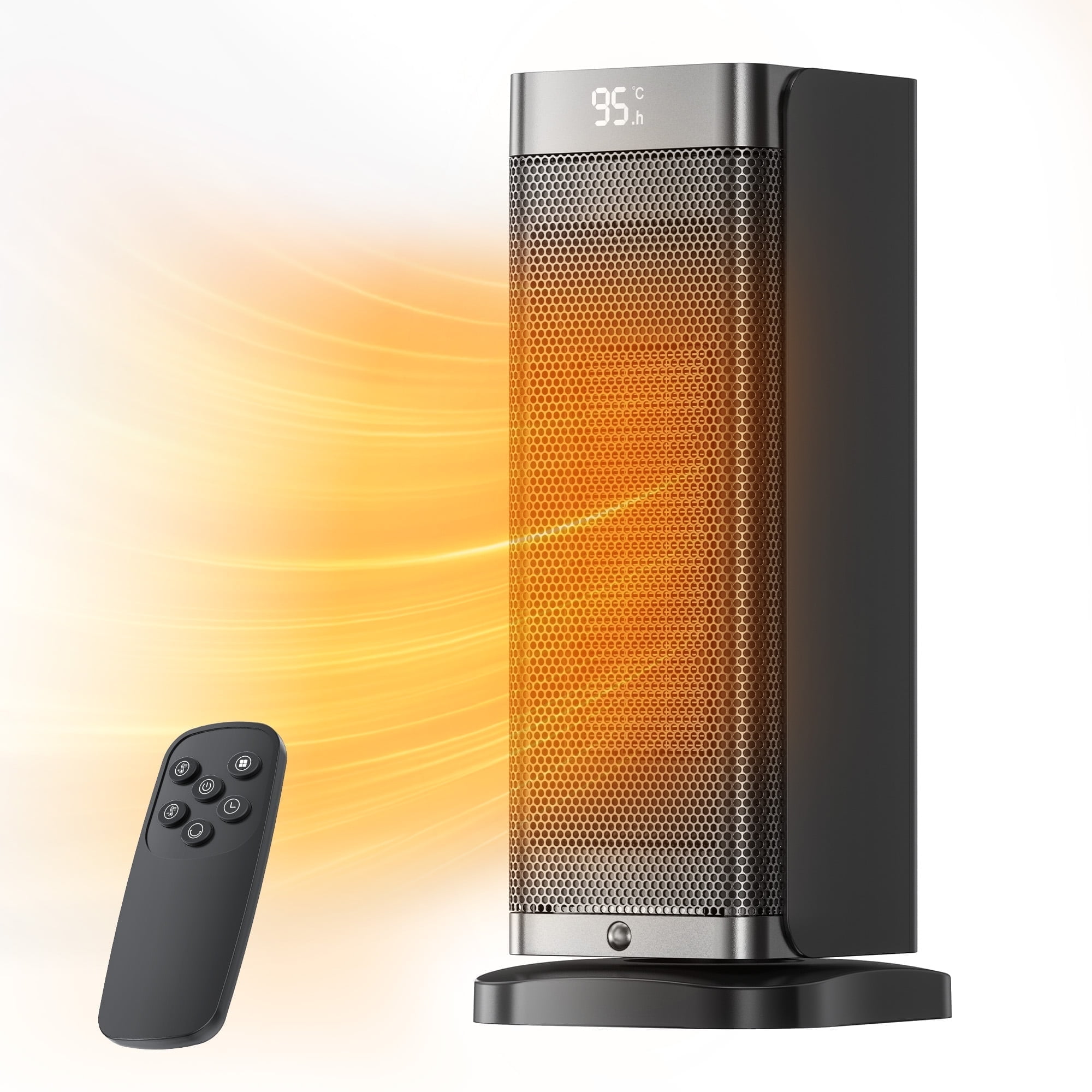 

Space Heater, 1500W Energy Efficient Portable Electric Heater with Thermostat чорний