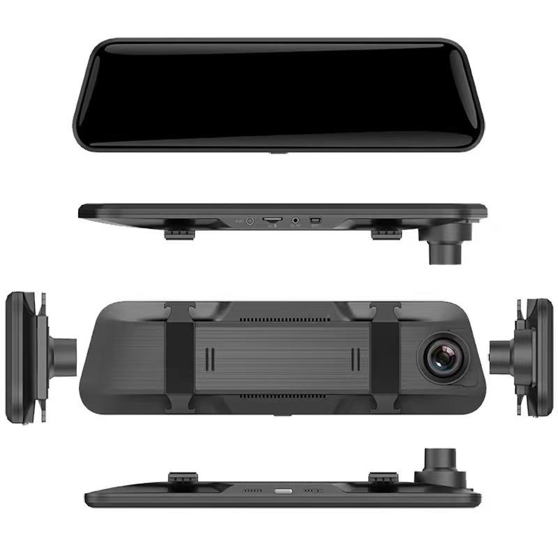 10" HD 1080P Dual-Objektiv Streaming Dashcam Rückspiegel Recorder