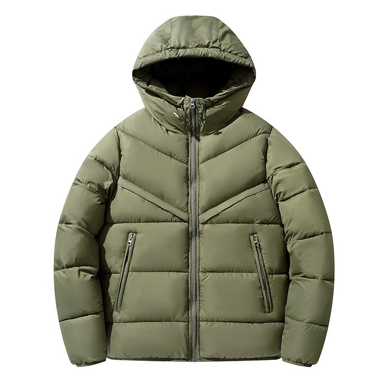 Men s Trendy Hooded Cotton Jacket: Versatile, Velvet-Lined, Thickened Winter Outerwear 4XL