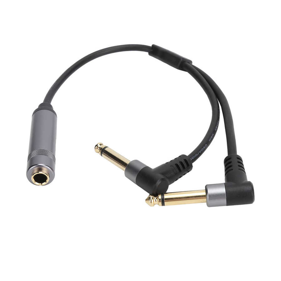 6.35 mm TRS Stereo to Dual 6.35mm TS Mono Y-Splitter Insert Cable 6.5mm Female to Male Audio Breakout Cable for Speaker MixerGood product