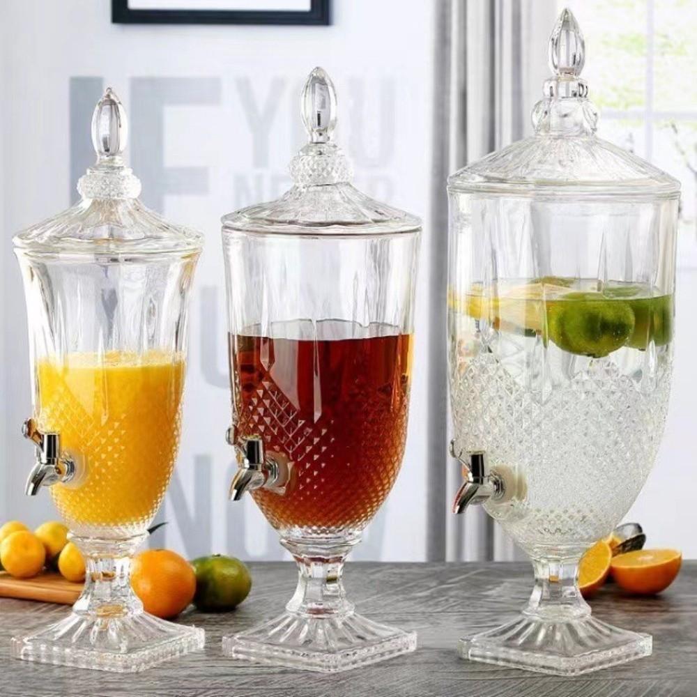 Carafe d'eau grande capacité Verre transparent Pichet pour thé glacé Pichet à jus robuste Thé à bulles chaud