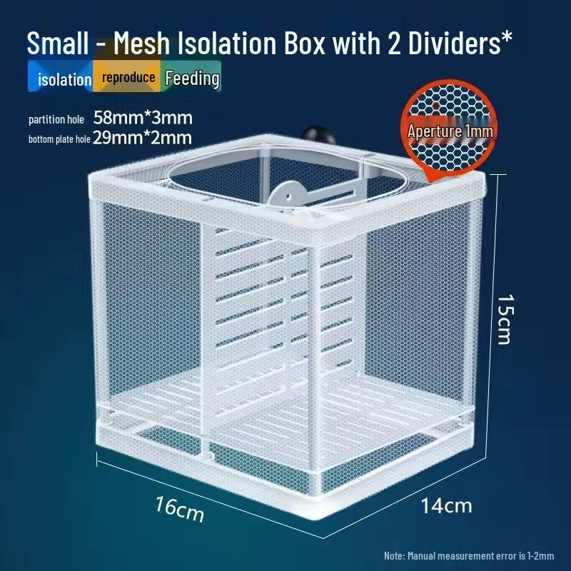 Bettafisch Isolations- und Zuchtbox: Schwimmendes Schutz-Aquarium für kleine Fische und Guppy-Jungfische