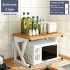 Three-Layer Kitchen Microwave and Spice Storage Rack