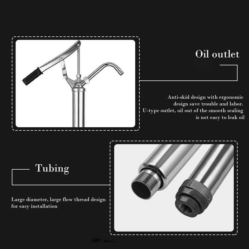 Hand Oil Transfer Pump Sturdy Hand Pump Drum Pump Efficient Fluid Transfer Ergonomic Handle Oil Transfer Pump Oil Drum Pump For