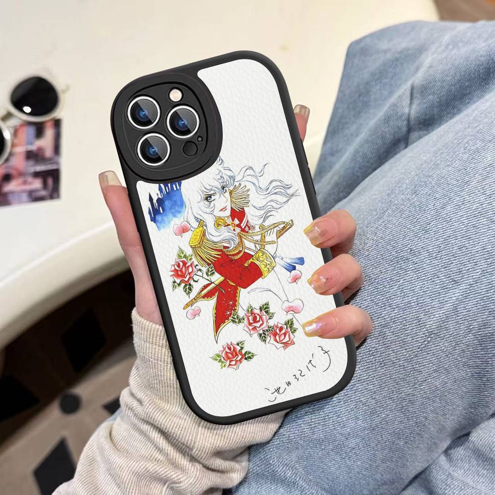 Rose Of V-Versailles Lady Oscar For IPhone 16 15 14 16E 13 12 11 Pro Max Plus Phone Leather Case