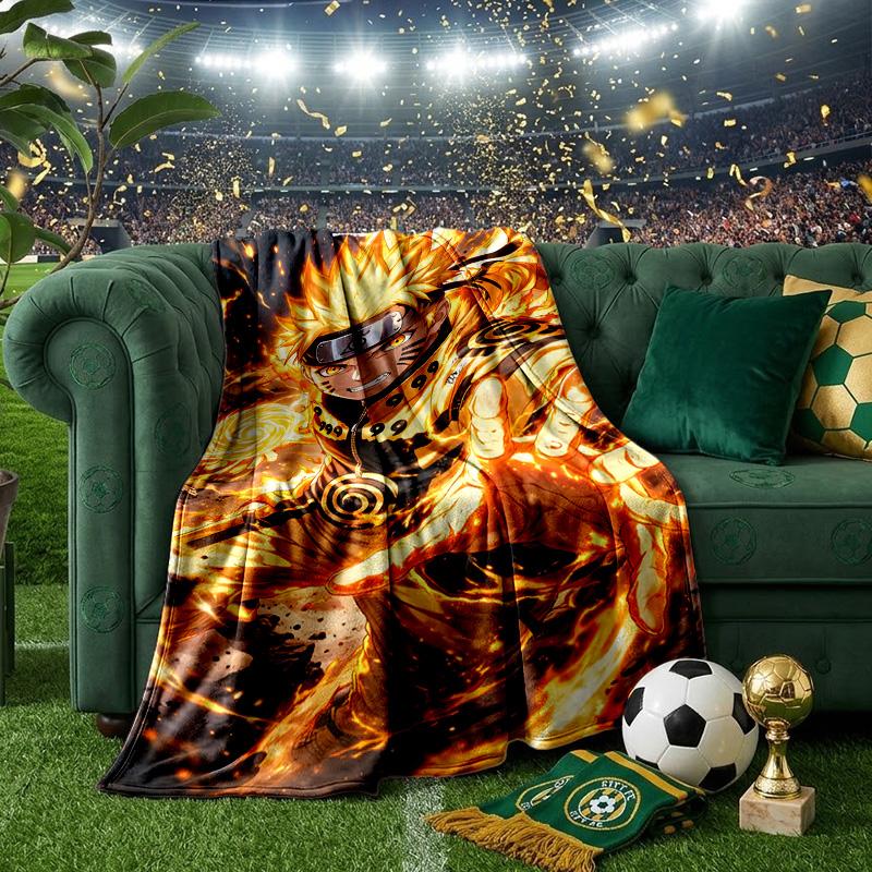 Dark Anime Ninja Character Blanket Lightweight Ideal Bedding Blanket Perfect for Travel, Camping, Living Rooms, Offices, Sofas, Fan Christmas Gift