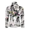 Ladies Shanshui Former Residence Long Sleeve Shirt - Half Turtle Collar T-Shirt Top, Slight Elasticity - Versatile Shirt for All Seasons